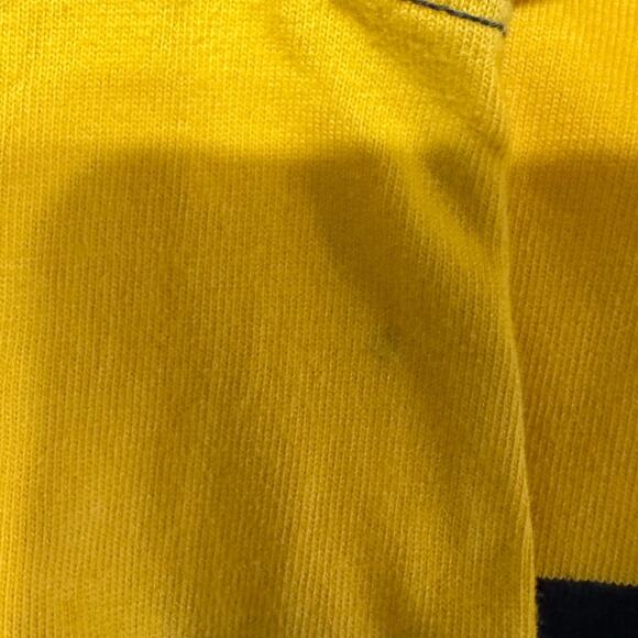Chaps Yellow and Blue Preppy Long Sleeve Rugby Polo Size L - Picture 9 of 9